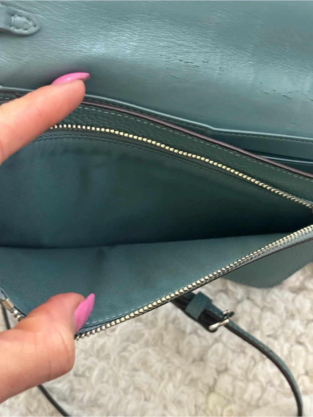 Authentic Coach Crossbody Wallet Purse w/ Authentic Repurposed Charms Keychains